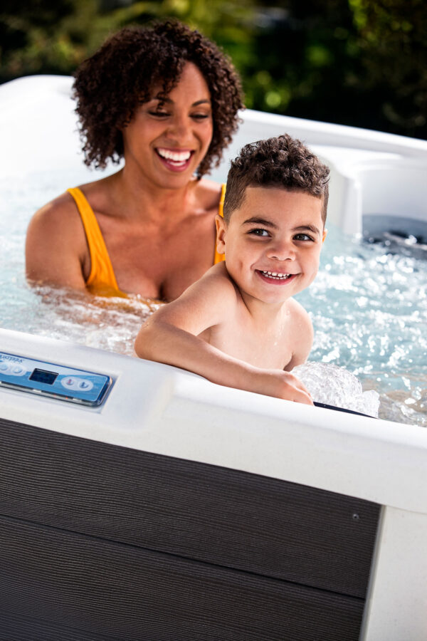 Tahiti Hot Tub 4-Person Lounger, 22 SS Jet,  110V/230V, Stainless Heater, Ozone, Waterfall and Upgraded Lighting - Image 12