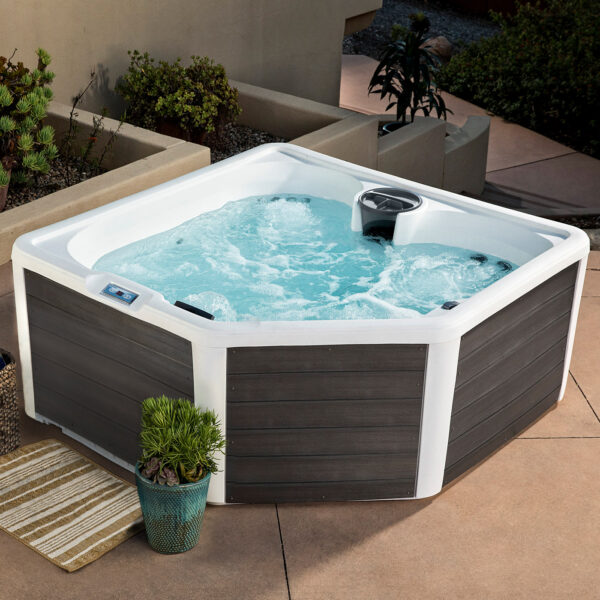 Tahiti Hot Tub 4-Person Lounger, 22 SS Jet,  110V/230V, Stainless Heater, Ozone, Waterfall and Upgraded Lighting - Image 11