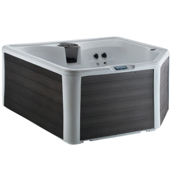 Tahiti Hot Tub 4-Person Lounger, 22 SS Jet,  110V/230V, Stainless Heater, Ozone, Waterfall and Upgraded Lighting