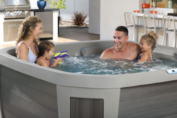 Maui Hot Tub 5-Person Lounger, 25 SS Jet, 110V/230V, Stainless Heater, Ozone, Waterfall and Upgraded Lighting - Image 10