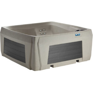 Fiji Hot Tub 5-Person Lounger, 60 SS Jet, 230V, Stainless Heater, Ozone, Waterfall and Upgraded Lighting